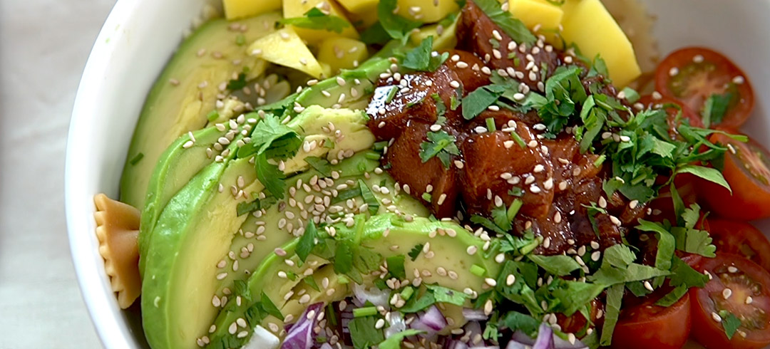 Ensalada de salmón marinado