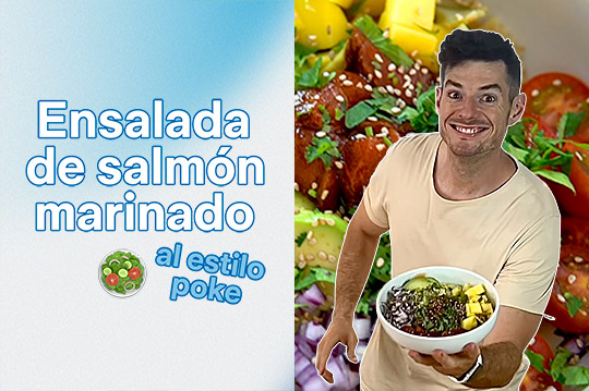 Ensalada de salmón marinado