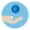 icono mano y moneda