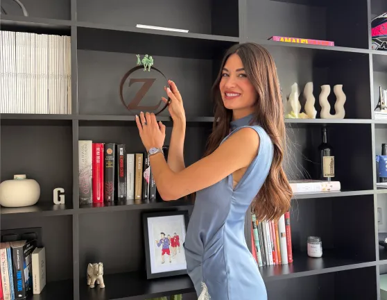 Estela Grande en su hogar